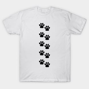 Dog Paws, Puppy Paws, Animal Paws, Pet, Black Paws T-Shirt